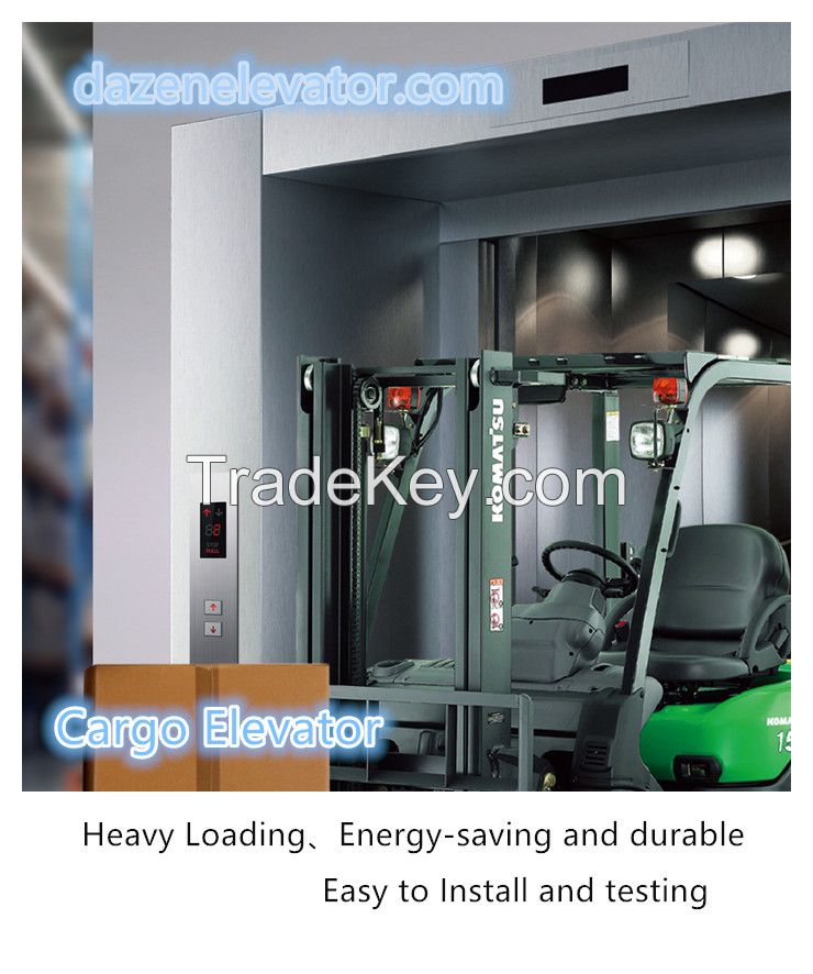 Dazen Cargo Elevator Qualified with ISO9001-2000