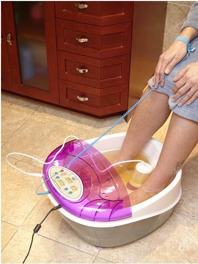ion detox foot spa with basin
