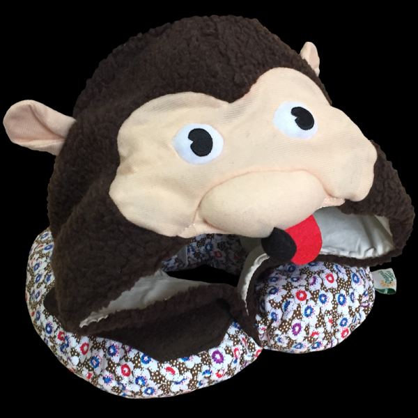 Organic Toys Travel neck pillow with hood "Hedgehog"