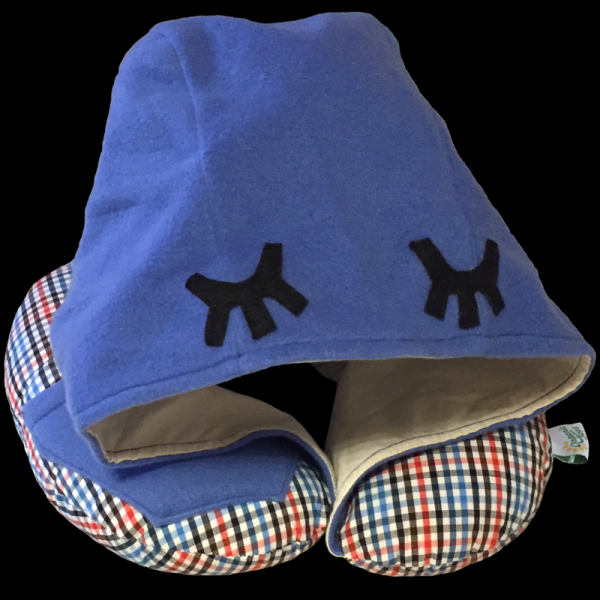 Organic Toys Travel neck pillow with hood for men