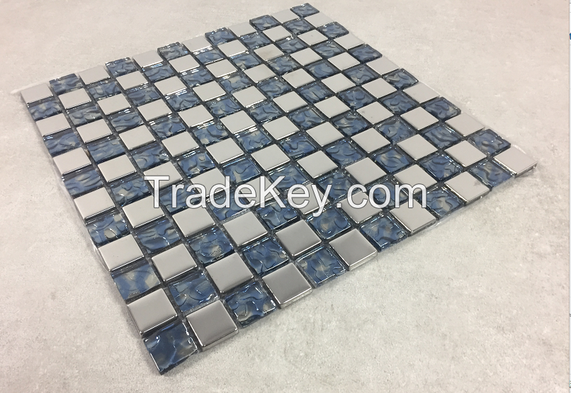 Mix Color Glass Mosaic Tile For Kitchen Wall