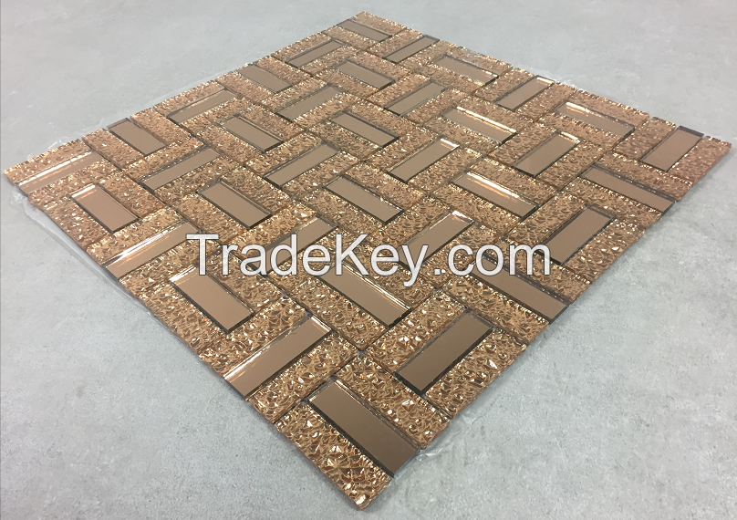 Mix Color Glass Mosaic Tile For Kitchen Wall