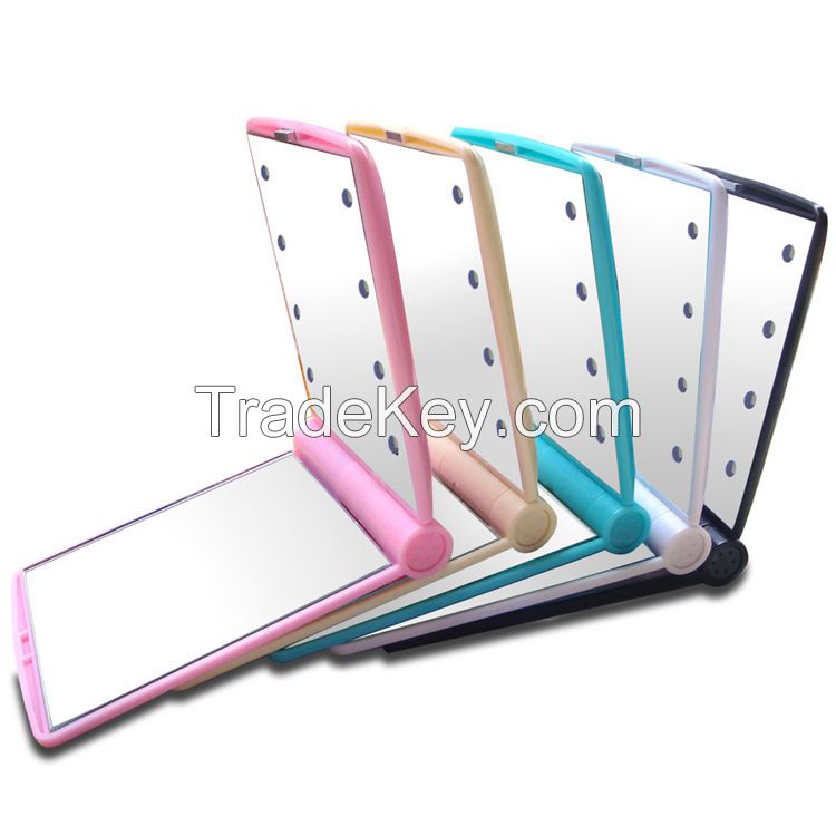 LED makeup mirror compact mirror double side mirror Support customized LOGO