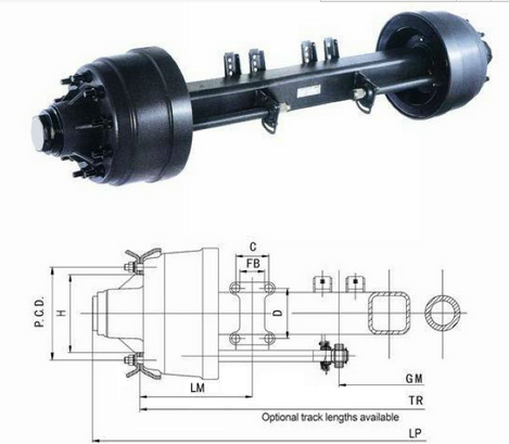 Factory direct sale high quality trailer axles