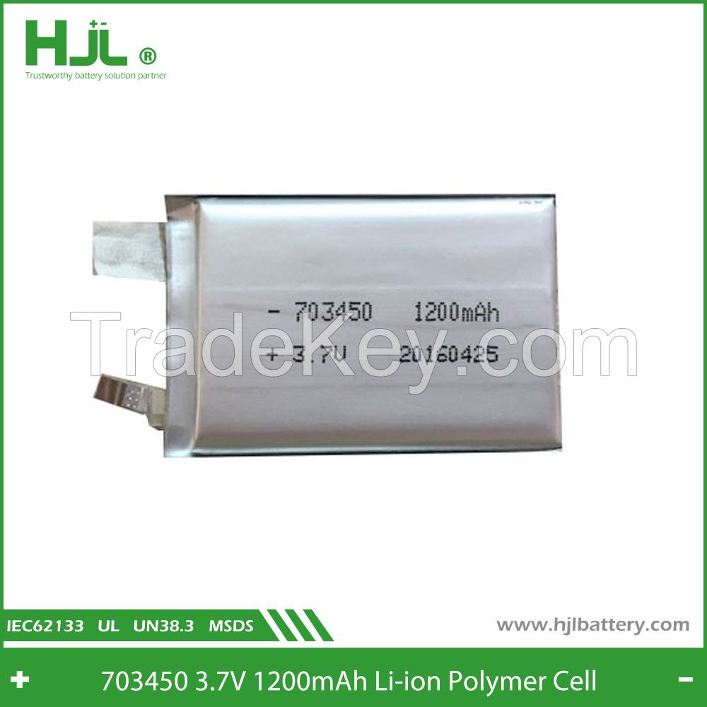 HJL li-polymer battery power bank 703450 1200mAh 3.7V