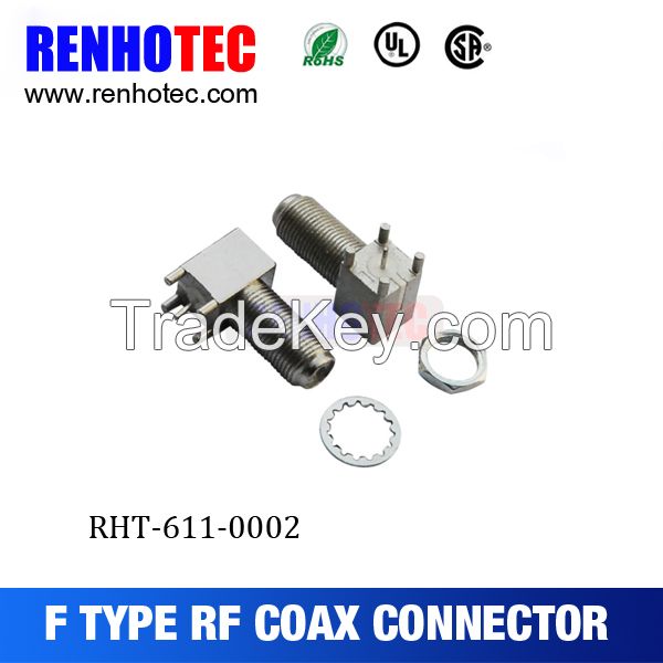 right angle female jack F connector