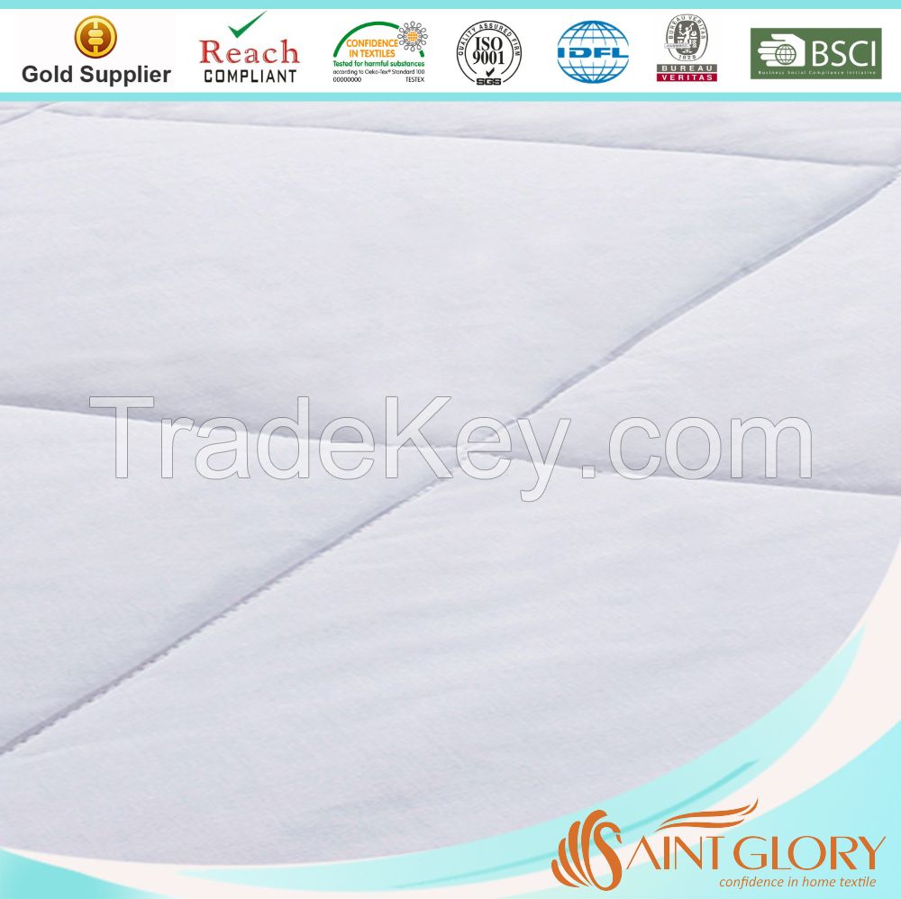 Amazon Hot Selling Hotel Water Proof Cotton Fabric Mattress Protector Soft Mattress Cover / Pad