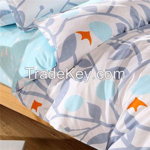 home bedding sets satin/cotton sateen duvet covers and sheets sets/quality sheet