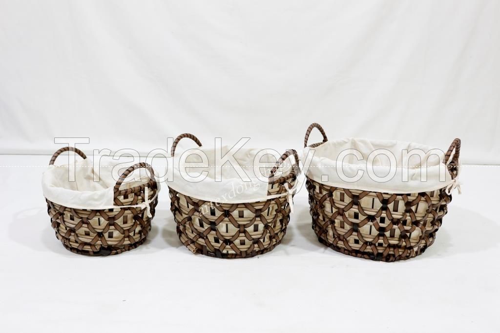 Best selling poly rattan storage basket-CH3857A-3MC  