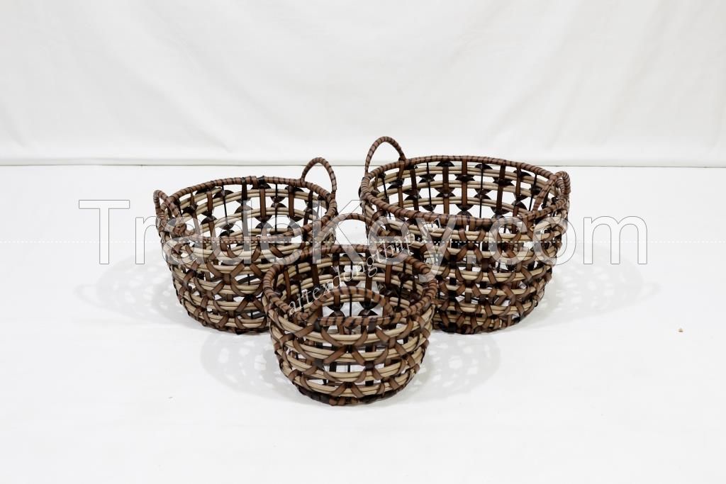Best selling poly rattan storage basket-CH3857A-3MC  
