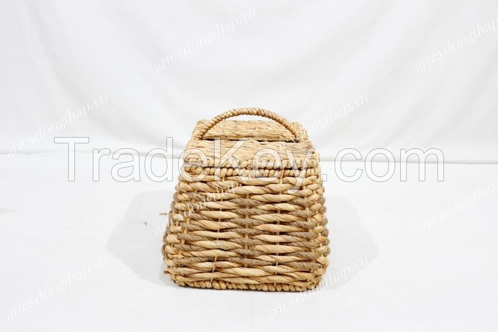 Rect Water Hyacinth Picnic Basket - SD4447A-1NA