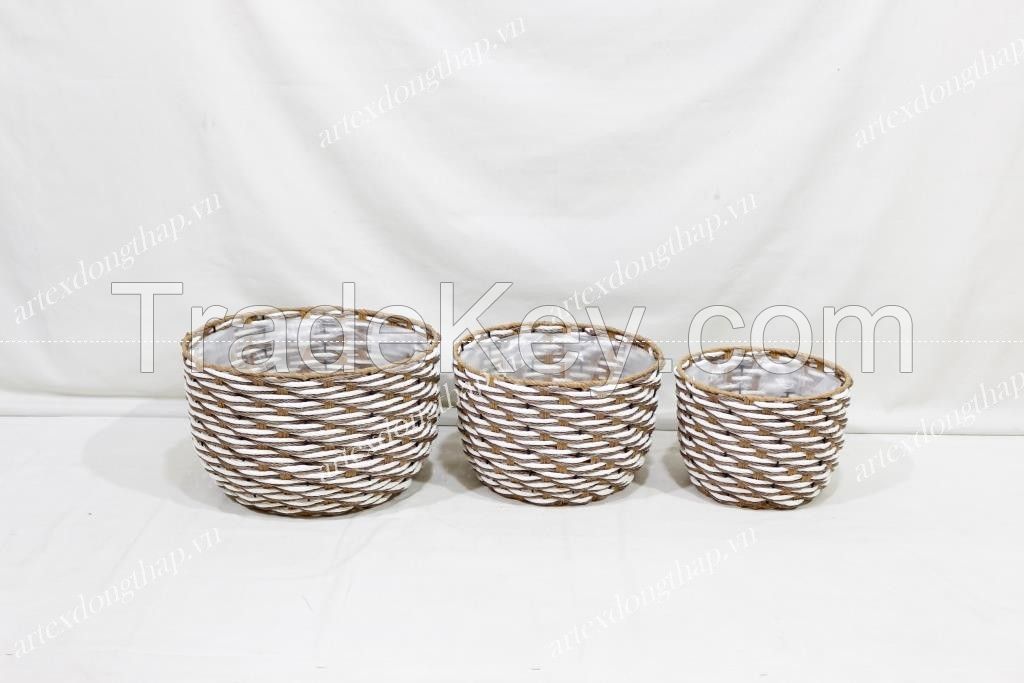 New Design poly rattan storage basket - CH3364A-3MC