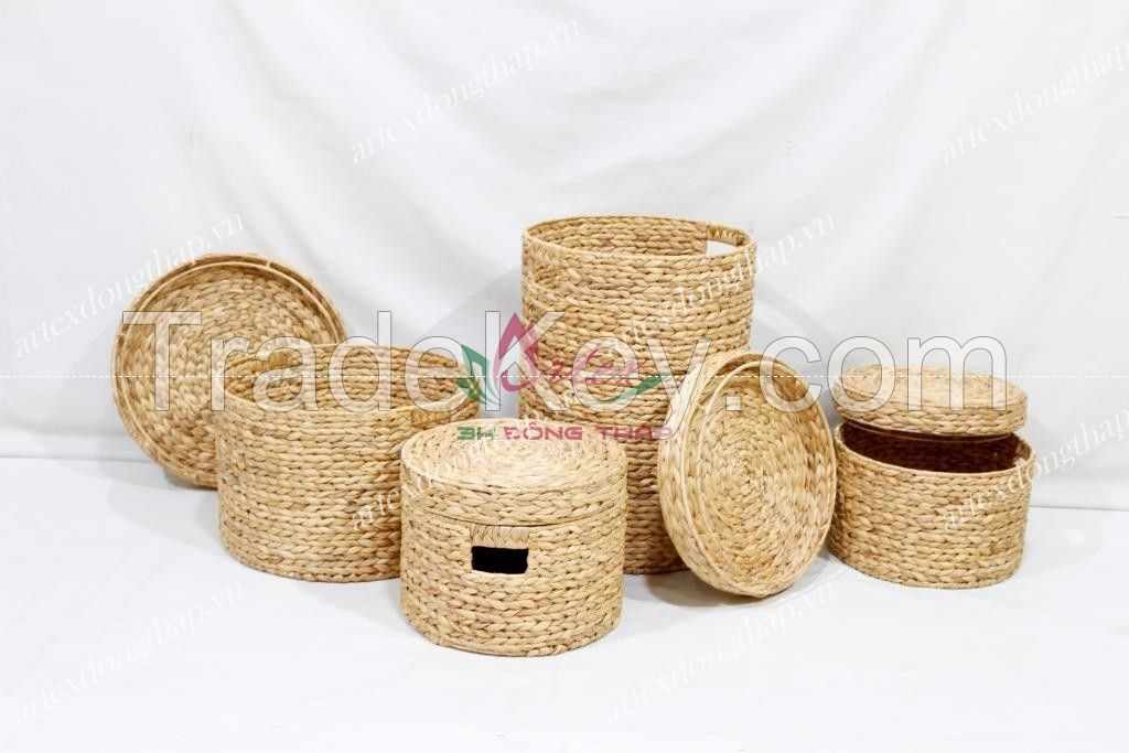 Water Hyacinth Hamper, Laundry Basket for Home Furniture, Use for Hotel-SD20402A-4NA