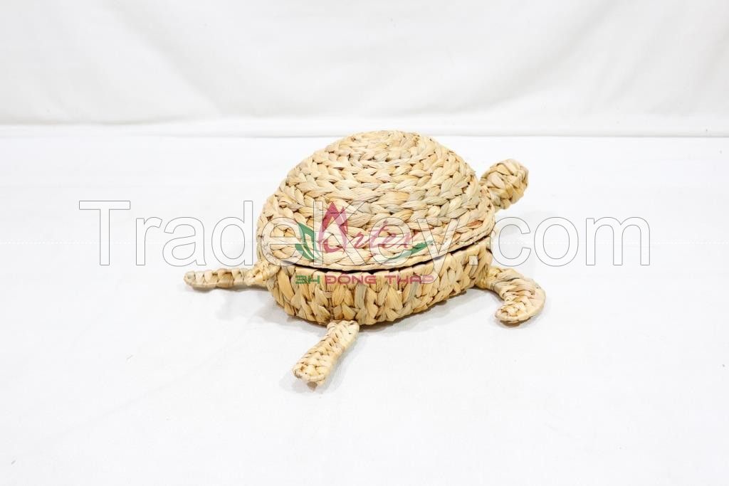 New design Water hyacinth tray turtle shape, animal basket for home decor-SD10747A-1NA