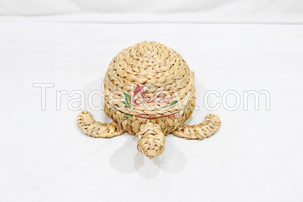 New design Water hyacinth tray turtle shape, animal basket for home decor-SD10747A-1NA