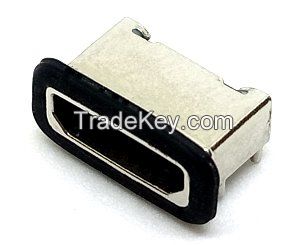 USB 2.0 Micro B type Female Waterproof IP67 connector