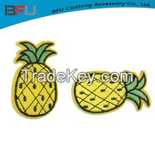 wholesale embroidery stock pineapple embroidery patch pineapple patch 