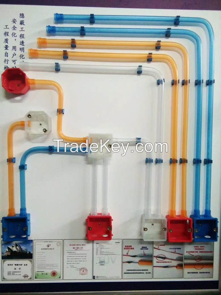 new arrived Transparent   Orange Color PVC Conduit pipe 20mm