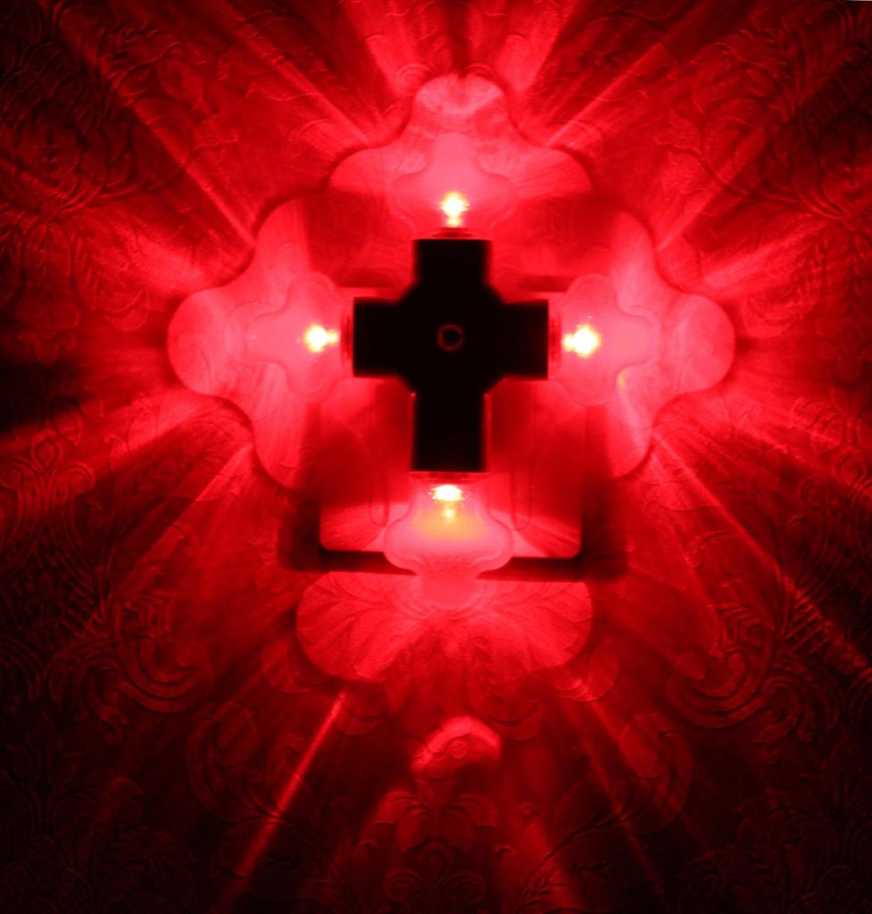 LED Cross Night Light (Flower Shape) with Auto Sensor