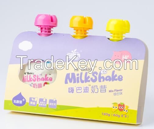 60g milk/fruit shake in cover