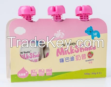 60g milk/fruit shake in cover