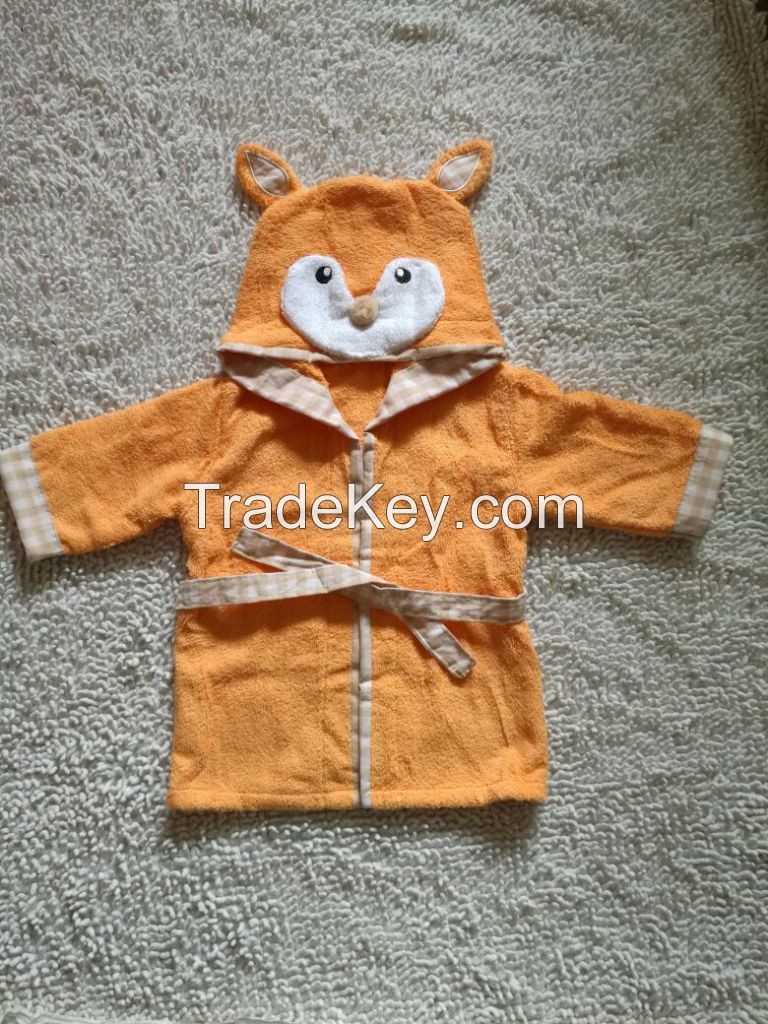 Custom Organic cotton Animal Baby Hooded Towel Hooded Bath Towel