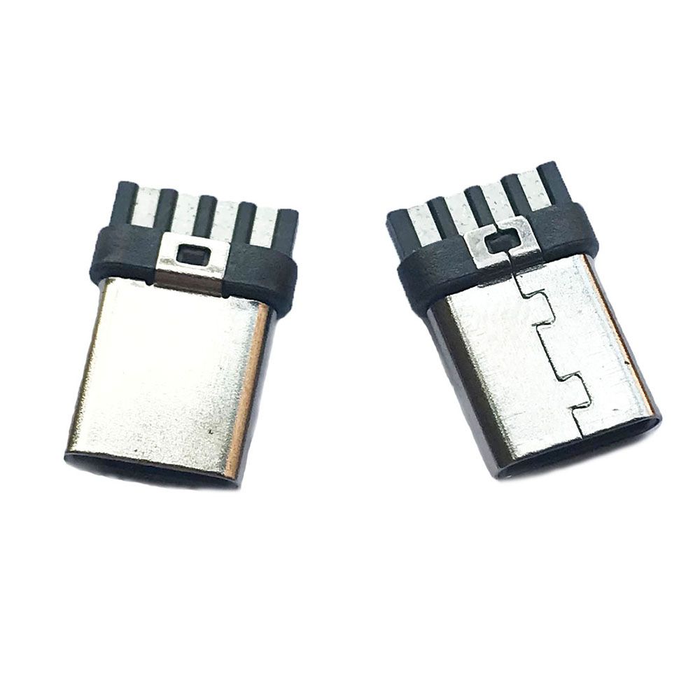 New 4 Pins Type C Male Plug SMT USB Connector for Data Cable