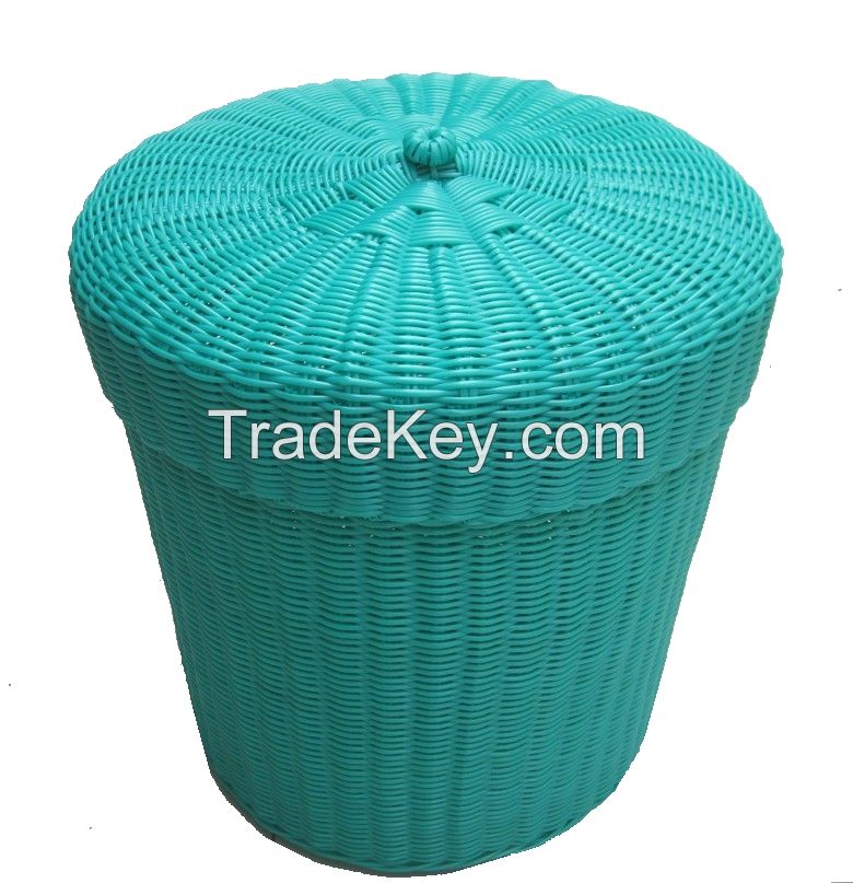 Woven Storage basket with lid for storage & organization