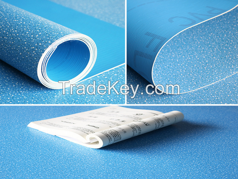 Anti-slip 1.6mm pvc roll flooring /pvc dense flooring