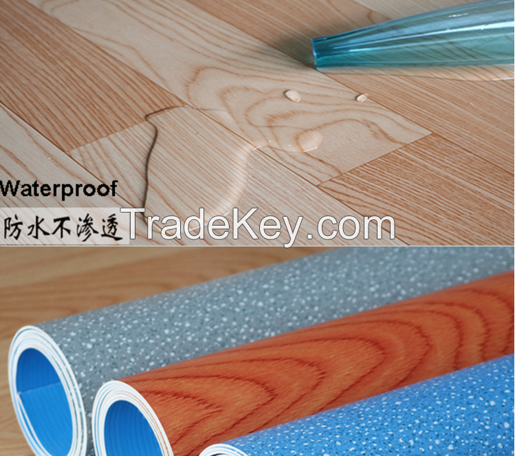 Anti-slip 1.6mm pvc dense flooring roll vinyl  for sale