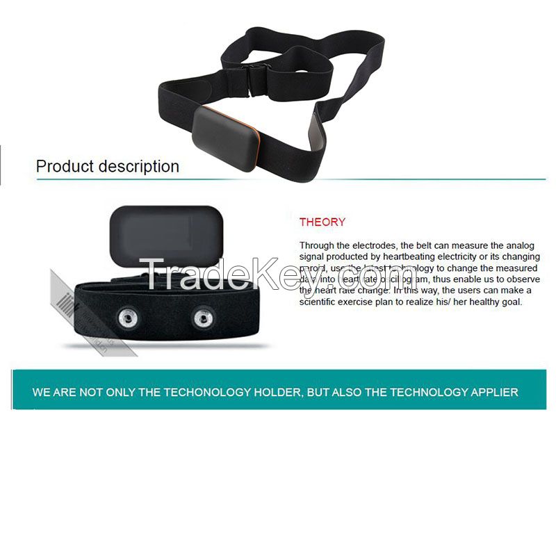 Bluetooth Heart Rate Monitor Adjustable Textile Heart Rate Chest Strap Belt With Bluetooth Heart Rate Sensor