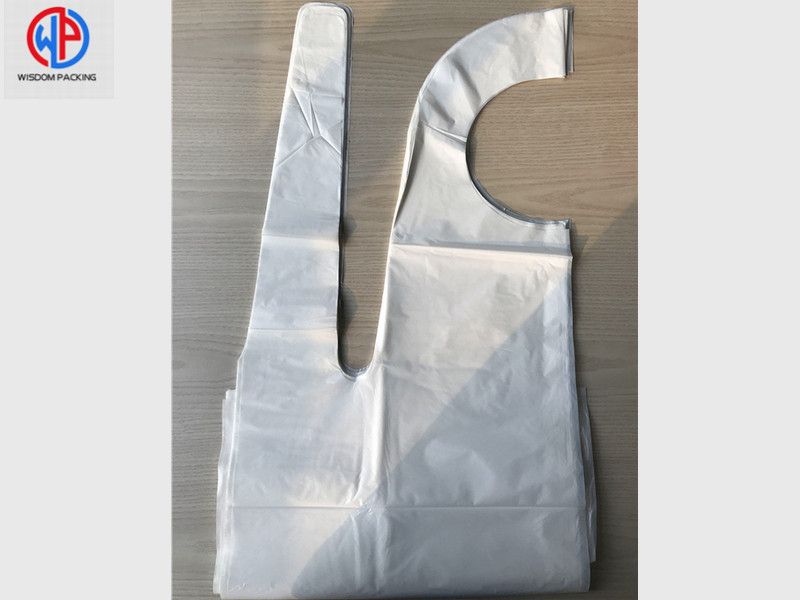 Plastic disposable aprons