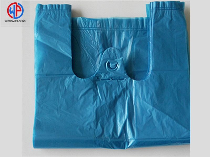 Plastic T-shirt bags with colorful