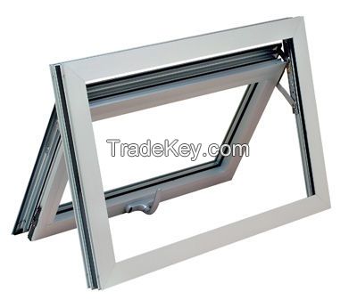 double glazed alumnium white chain winder awning window with flyscreen for commercial and residential