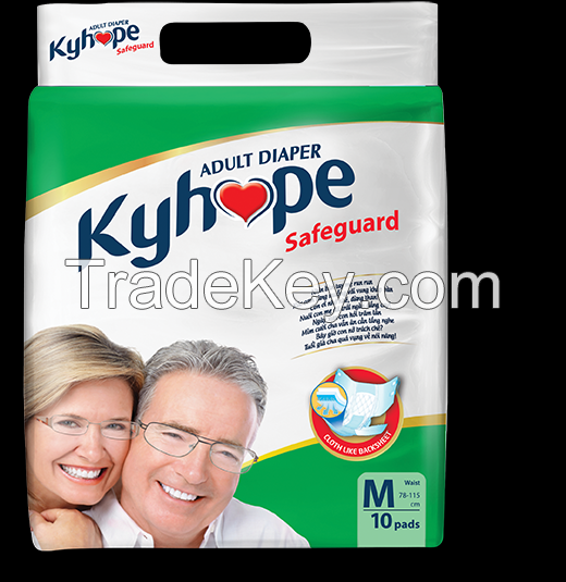 High quality adult diaper with Kyhope Safeguard brand