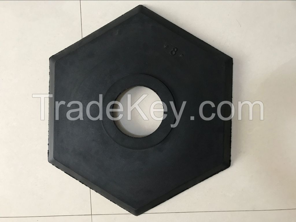 8LB Hexagon Rubber Base for Traffic Safety