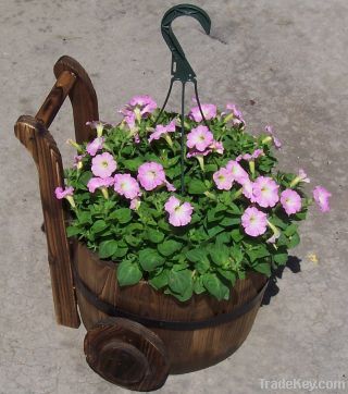 wooden planter box&flower pot