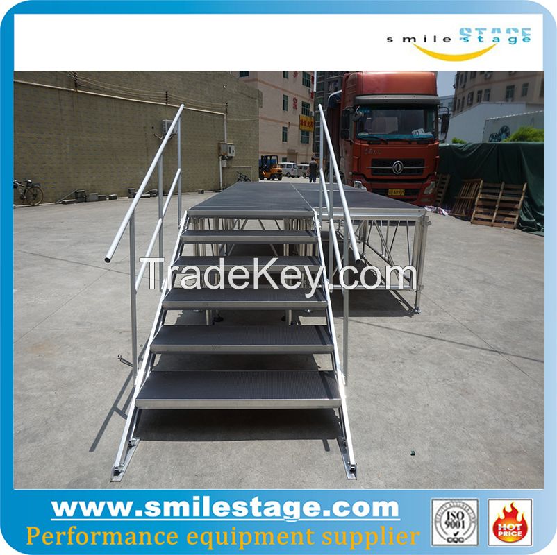 Aluminum 1.22m*1.22m Plywood Outdoor Mobile Stage
