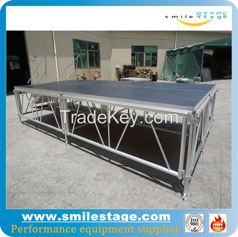Aluminum 1.22m*1.22m Plywood Outdoor Mobile Stage