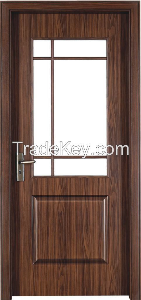 Eviar Interior Wooden Frosted Glass Bathroom Door