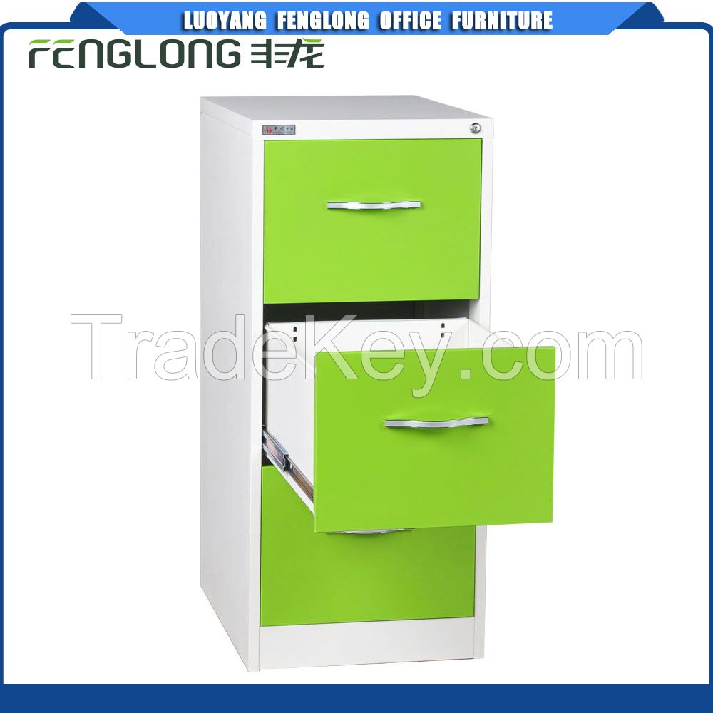 Vertical office furniture high quality 3 drawer steel filing cabinet