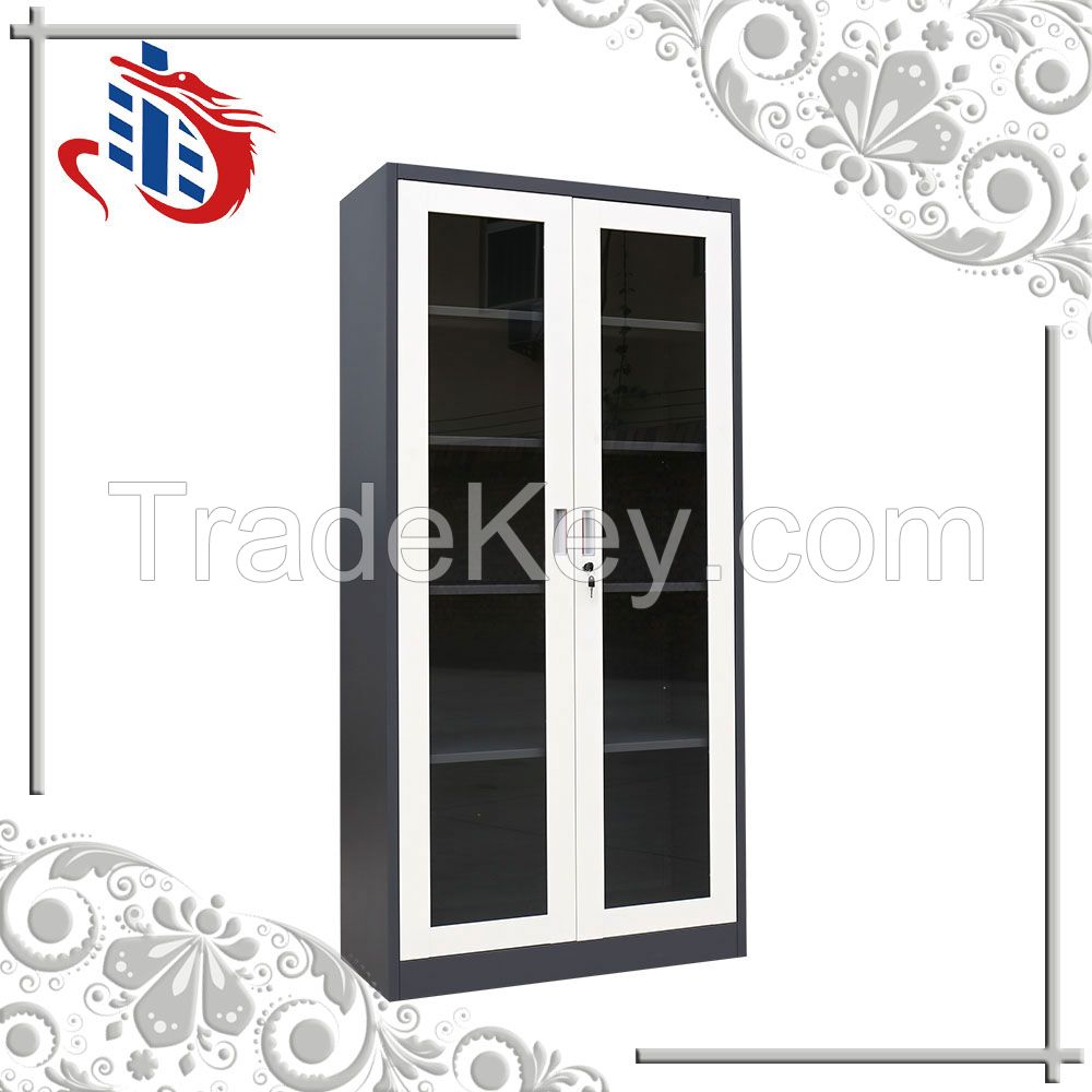 Office metal cabinet furniture with low prices laboratory used large glass door cabinet