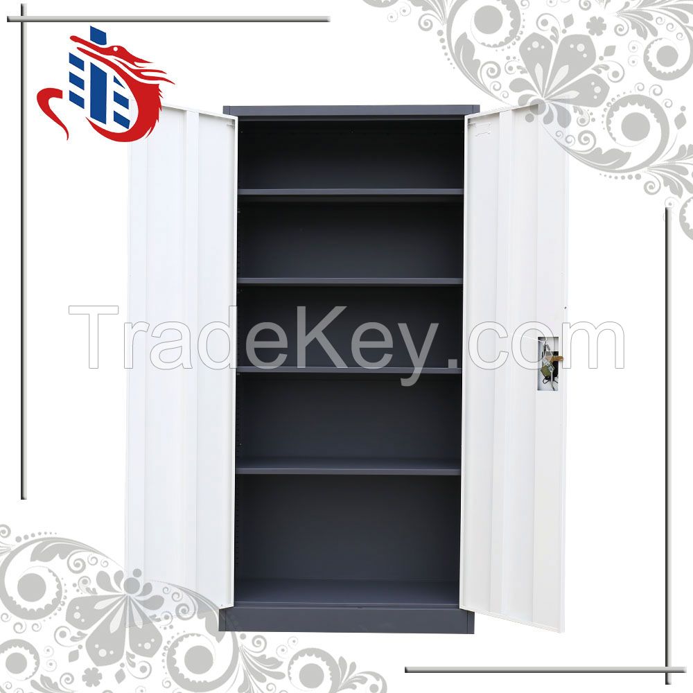 High Quality Library Uesd Furniture 2 Door Metal Cabinet Steel Shelves Book Cabinet