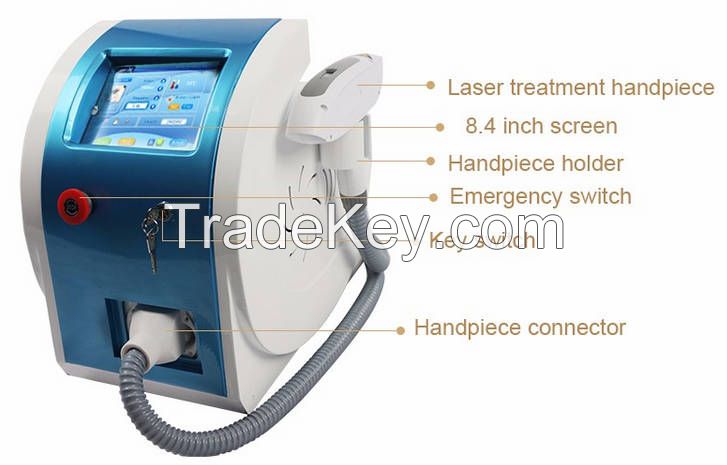 electric facial pore cleaner laser tube/ rejuvi cream nd yag laser tattoo removal machine 