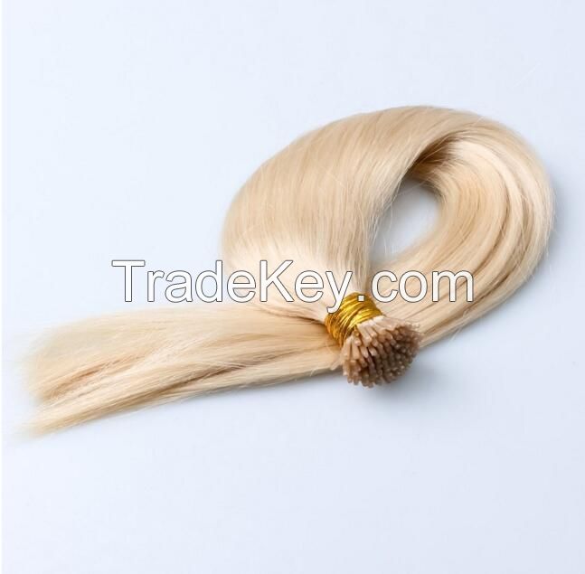 Unprocessed 7A Grade High quality virgin brazilian human double drawn nano u tip hair extensions