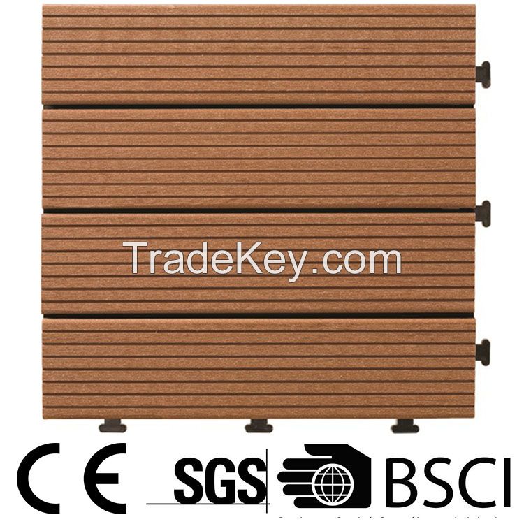 Wood textura WPC decking tile laminated flooring wood plastic composite for outdoor