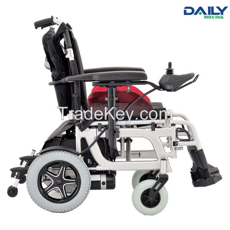 Al Frame Folding Comfortable Power Wheelchair With Different Seat Size