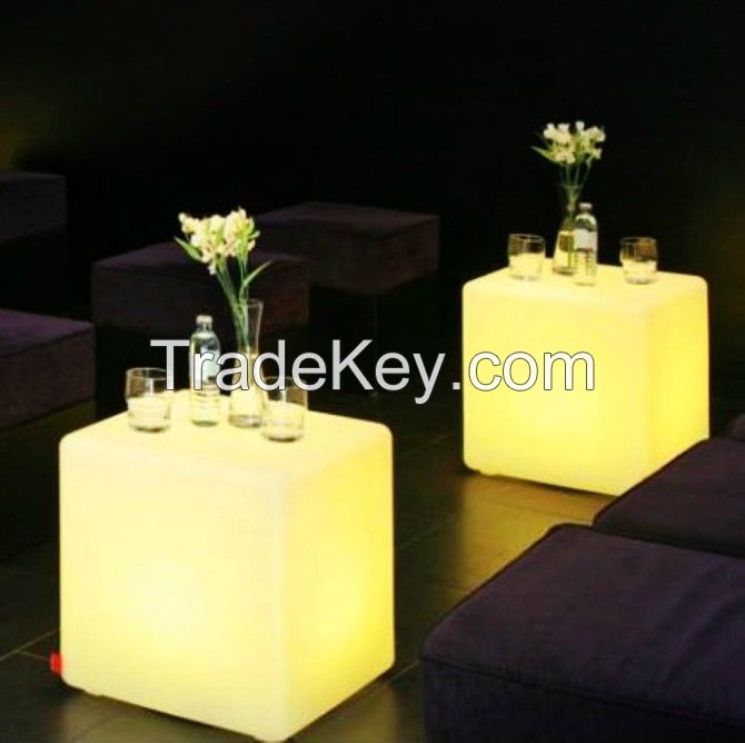 Led Cube Stool Square Ottoman