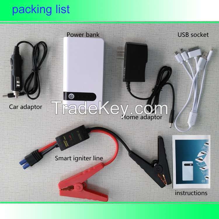 professinal supply 12000ma  jump starter power bank