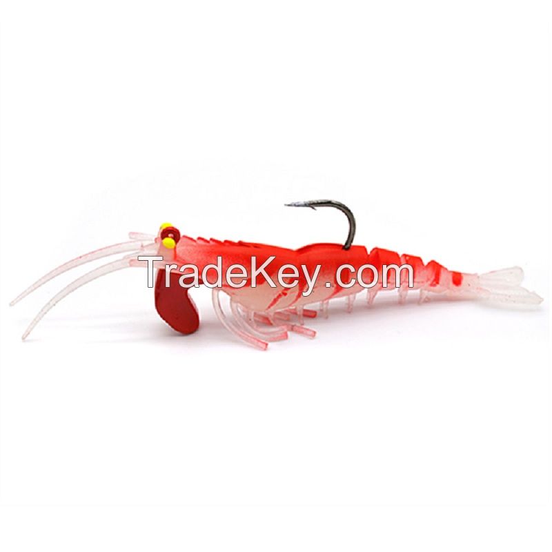 120mm Customized High Quality TPR Material Fishing Lure Prawn Soft Shrimp